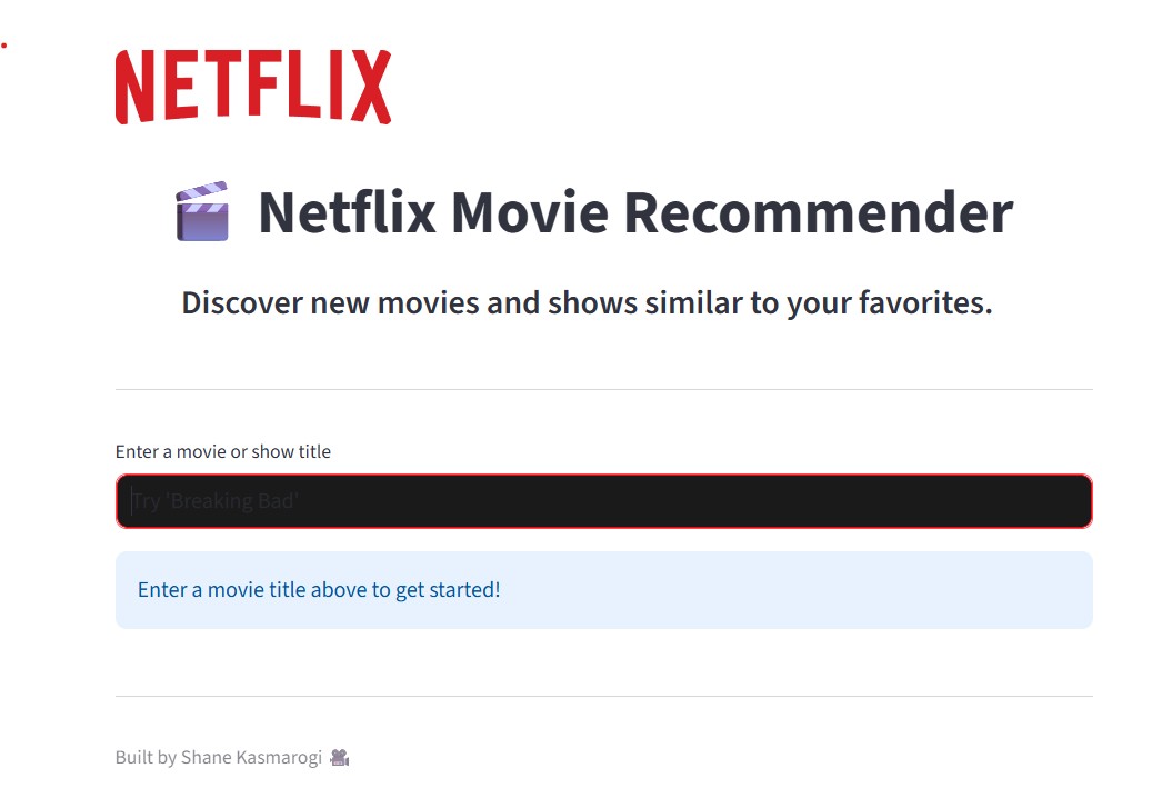 Netflix Welcome Page